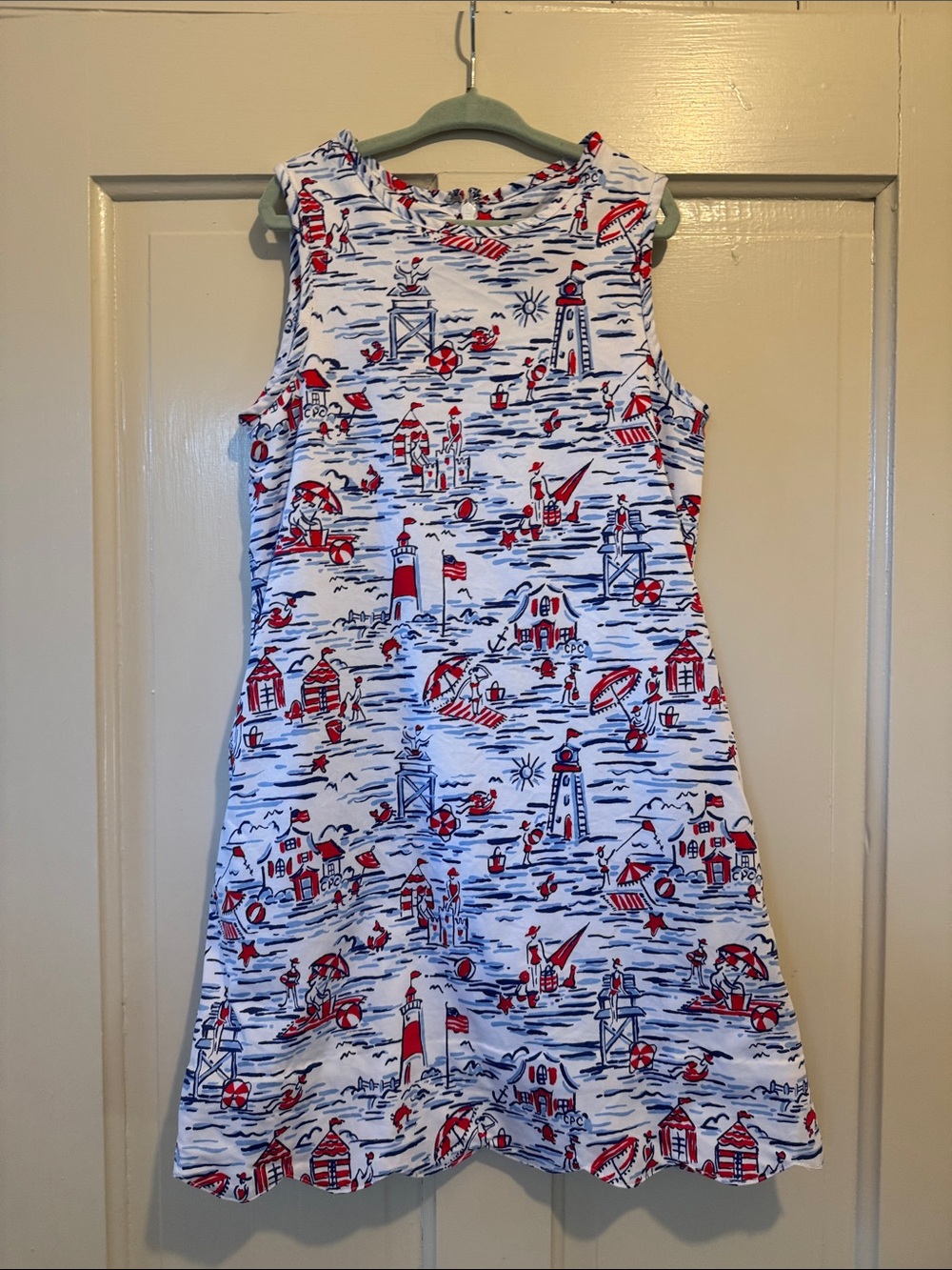 Girls' Nautical Red & Blue Sleeveless Dress CPC childrenswear
